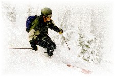 Dan skiing