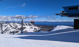 Lake Tahoe vista from atop Summit Ski lift at Alpine Meadows